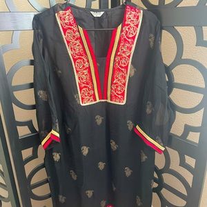 Kurta with pants and dupatta (long scarf)